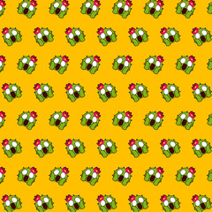 Fototapeta na wymiar Cactus - emoji pattern 60