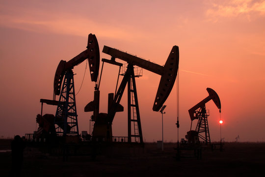 crank balanced beam pumping unit in a oilfield