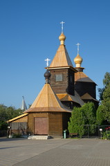 Fototapeta na wymiar Holy Trinity convent in Murom, Vladimir region, Russia. The Church of St. Sergius of Radonezh