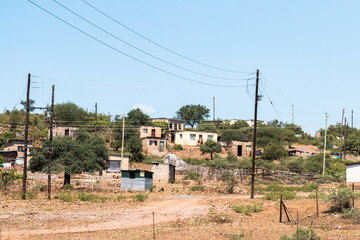 Fototapeta na wymiar Dorf in Swasiland in Afrika