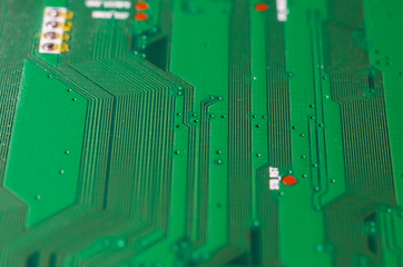 Electronic circuit board close up background texture
