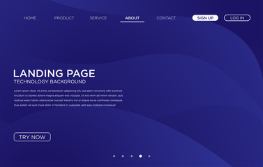 landing page background template design with modern shape and simple technology concept, vector eps 10