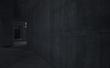Abstract interior of  concrete. Architectural background. 3D illustration and rendering 