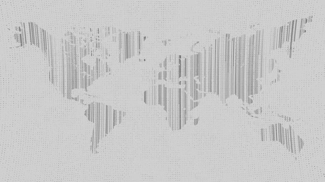 Global technology world map, flat Earth, globe worldmap icon, 3d rendering backgroung