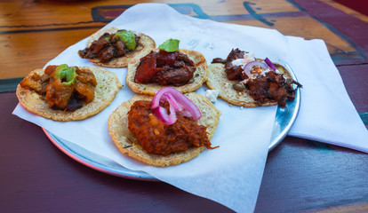 Sample plate of mini tacos