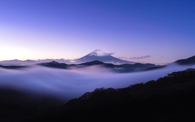 箱根大観山からの富士山と雲海