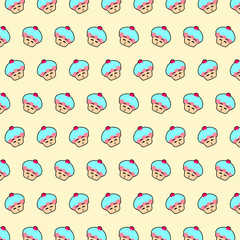 Cupcake - emoji pattern 17