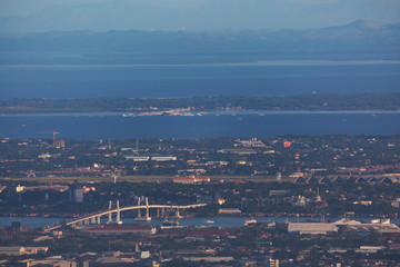 Tops Cebu City view of Mactan Olango and Bohol details of Mactan Bridge Mactan Strait, Airport, Harbor a tourist spot and sightseeing point 