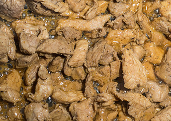 set ready meat piece of pork a lot of fried flavored delicious goulash nourishing lunch cook pattern