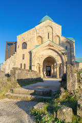 Fototapeta na wymiar Entrance to the Bagrati Cathedral in Kutaisi, Georgia