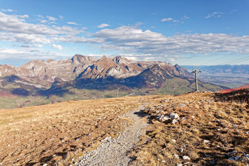 Views of Alpstein and Rhine valley from Churfirsten