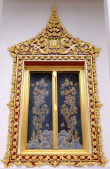 The royal style windows of sanctuary in Nonthaburi 