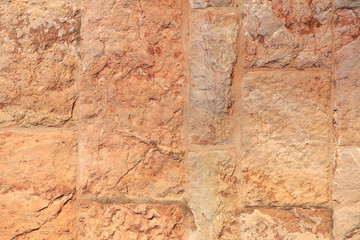 Old Stone Wall Background of a medieval Church, Spain