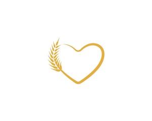 Agriculture wheat logo template vector icon