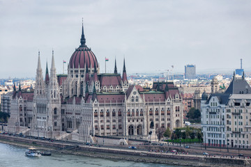 Fototapeta na wymiar Parliament building is the business card of Budapest