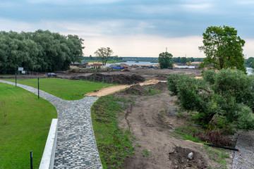 modern wooden and metal bridge details