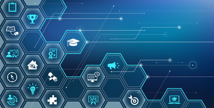 e-learning concept – vector illustration