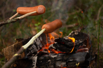 cooking on the fire