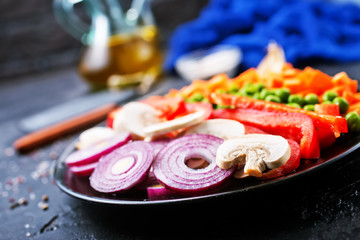 mushrooms with vegetables