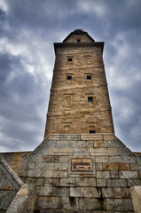 Fototapeta premium The Tower of Hercules, is an ancient Roman lighthouse near the city of A Coruña, in the North of Spain