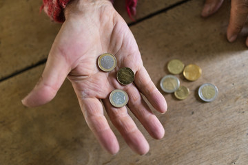 Poverty and personal crisis concept