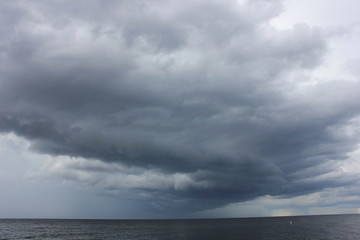 storm over sea