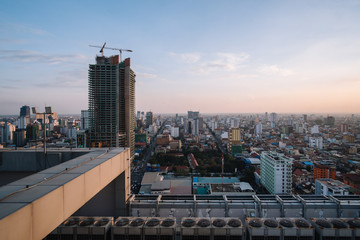 Top view of Phnom Phen from a rooftop