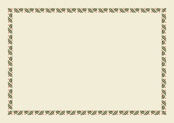Vector Christmas Holly Border