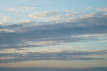 Naklejka na ściany i meble blue sky with clouds in december background