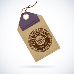 Craft chocolate label design template