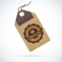 Craft chocolate label design template