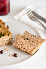 Chicken pate with cranberries for Christmas.