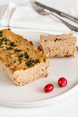 Chicken pate with cranberries for Christmas.