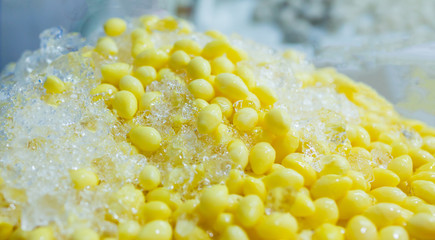Ginkgo biloba seed with ice in Thai food market