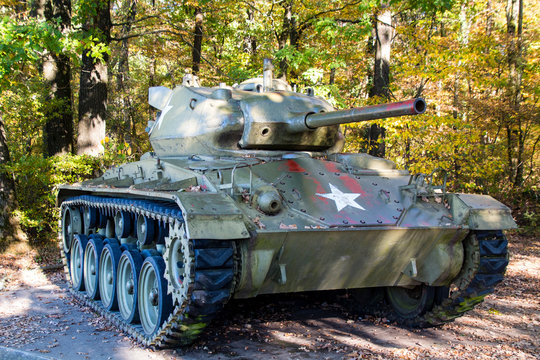 Panzerdenkmal M24 Chaffee auf der Spicherer Höhe Frankreich