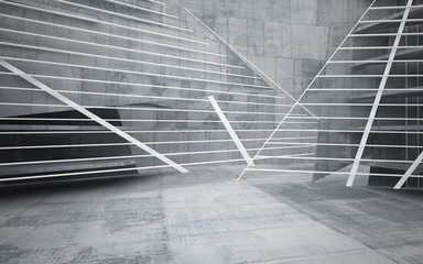 Fototapeta premium Abstract interior of concrete. Architectural background. 3D illustration and rendering 
