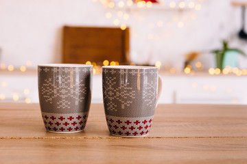 beautiful Christmas decorations and gifts under the Christmas tree