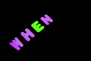 Bright letters english Alphabet.