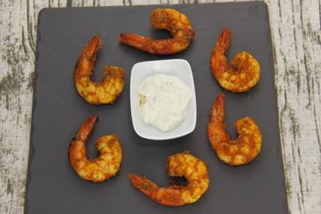 Crevettes tandoori