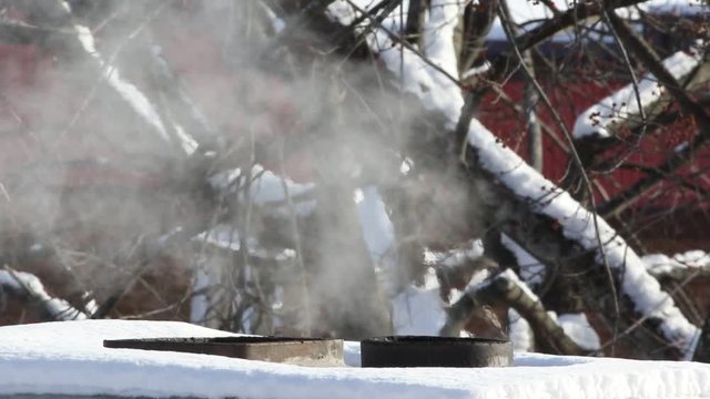 chemin&eacute;e hiver