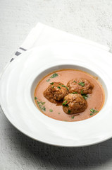 Homemade Albondigas with Spanish sauce