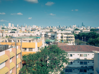 Top view skyline of Bangkok, Thailand