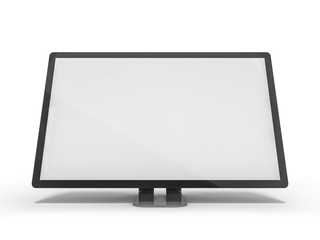 Monitor mockup. Design empty white template. 3D