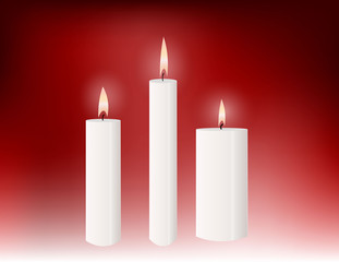 Christmas candles vector illustration