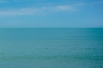 Fototapeta na wymiar Sea, horizon and sky view as abstract background
