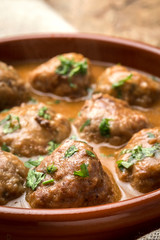 Homemade Albondigas with Spanish sauce