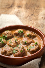 Homemade Albondigas with Spanish sauce