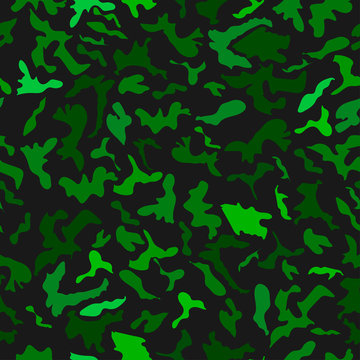 green camouflage effect on a black color