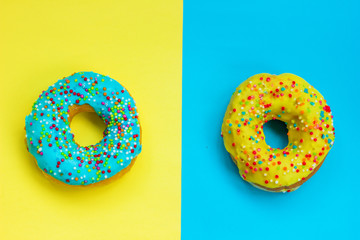 colorful donations on a colorful background