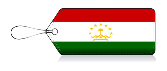 Tajikistani emoji flag, Label of  Product made in Tajikistan © VectorPart